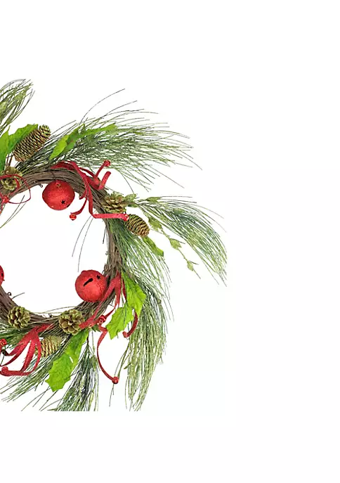 Best deal 👏 Melrose Red and Green Jingle Bell Glitter Artificial ❄ Christmas Wreath - 21-Inch Unlit 🔔 2 Best deal 👏 Melrose Red and Green Jingle Bell Glitter Artificial ❄ Christmas Wreath - 21-Inch Unlit 🔔 - Image 2