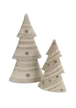 Best Pirce π€© Melrose 2" Gray Knit Sweater Inspired π Christmas Tree Tabletop Decorations π₯