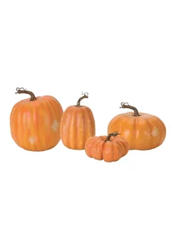 Top 10 💯 Melrose Pumpkin (Set Of 4) 4.25"H - 9"H Foam 🧨
