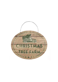 Best Sale ๐ฅ Melrose 9.75" Car "Christmas Tree Farm" Wooden Wall Sign ๐