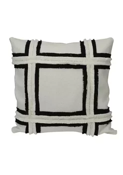 Deals ๐ Melrose 17" Ivory and Black Grid Fringe Square Throw Pillow โจ 7 Deals ๐ Melrose 17" Ivory and Black Grid Fringe Square Throw Pillow โจ -Melrose Sales Shop Belk 769