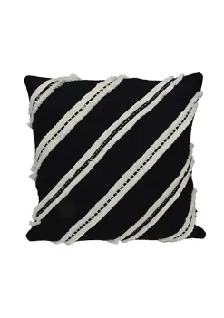 Cheapest 🤩 Melrose 17" Black and White Striped Fringe Square Throw Pillow 💯 7 Cheapest 🤩 Melrose 17" Black and White Striped Fringe Square Throw Pillow 💯 -Melrose Sales Shop Belk 773