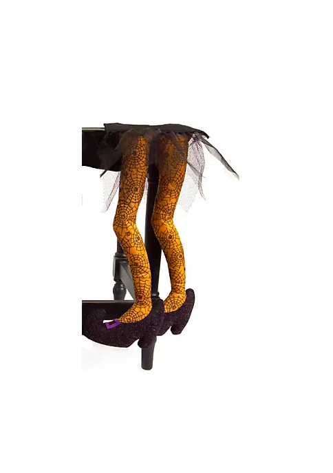 Budget โจ Melrose 18.5" Orange and Black Spiderweb Wicked Witch Legs ๐ Halloween Tabletop Decor ๐ 1 Budget โจ Melrose 18.5" Orange and Black Spiderweb Wicked Witch Legs ๐ Halloween Tabletop Decor ๐