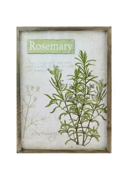 Buy ❤️ Melrose 15.75" Decorative Rosemary Herb Wood Framed Wall Hanging Plaque 🛒
