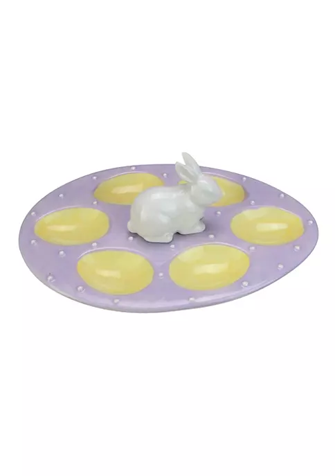 Discount 🤩 Melrose 10" Purple Easter Bunny Egg Plate or Candle Holder ✔️ 1 Discount 🤩 Melrose 10" Purple Easter Bunny Egg Plate or Candle Holder ✔️