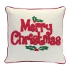 Best reviews of ✔️ Melrose 15.75" Red and Ivory Holly "Merry 🔔 Christmas" Decorative Throw Pillow 🎉