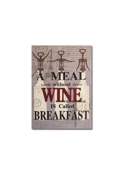 Outlet ๐ฅ Melrose 23.5" Gray and Burgundy Red Wine Canvas Wall Art Decor โ๏ธ