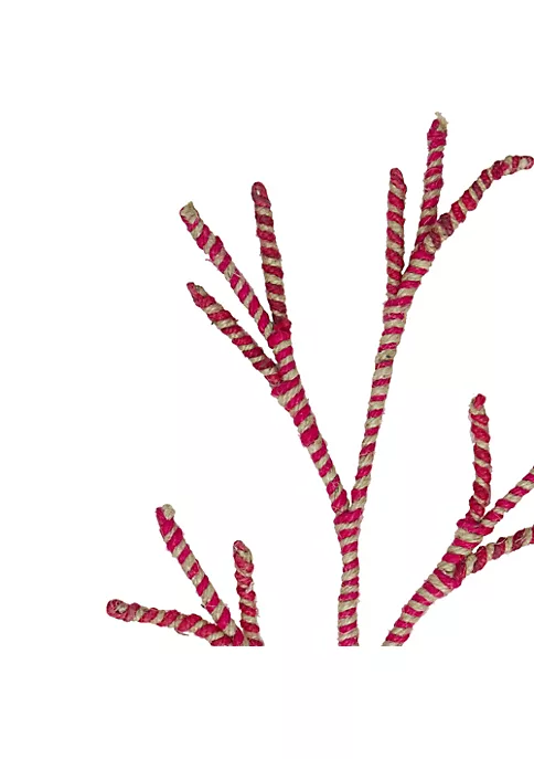 Promo 😍 Melrose 29" Red and Beige Striped Branch 🎄 Christmas Decoration 🌟 2 Promo 😍 Melrose 29" Red and Beige Striped Branch 🎄 Christmas Decoration 🌟 - Image 2