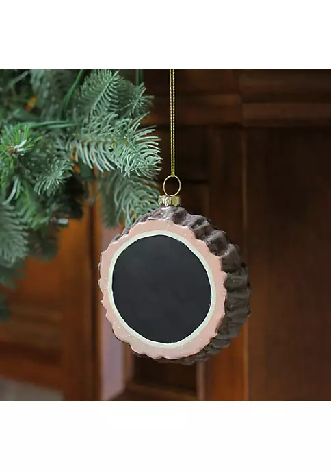 Coupon ⭐ Melrose 3.5" Round Chalkboard Tree Stump Glass 🎄 Christmas Ornament 🤩 3 Coupon ⭐ Melrose 3.5" Round Chalkboard Tree Stump Glass 🎄 Christmas Ornament 🤩 - Image 3