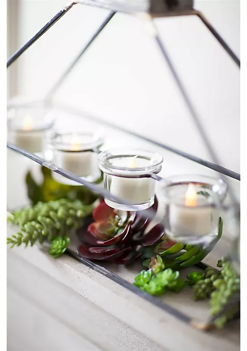 New 💯 Melrose 19" Antiqued Metal and Gold Accents Votive Candle Holder with Handle 😍 3 New 💯 Melrose 19" Antiqued Metal and Gold Accents Votive Candle Holder with Handle 😍 - Image 3