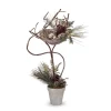 Wholesale 🔥 Melrose 28" Brown Pine Cones and Birds Nest 🎄 Christmas Topiary Tabletop Tree 👏
